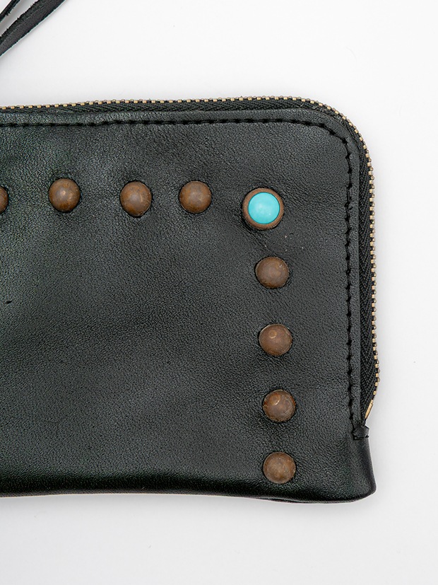 小物 Te HTC CORNER ZIPPER PURSE 9TQ / BLACK x BRASS | HTC | rumbleFISH