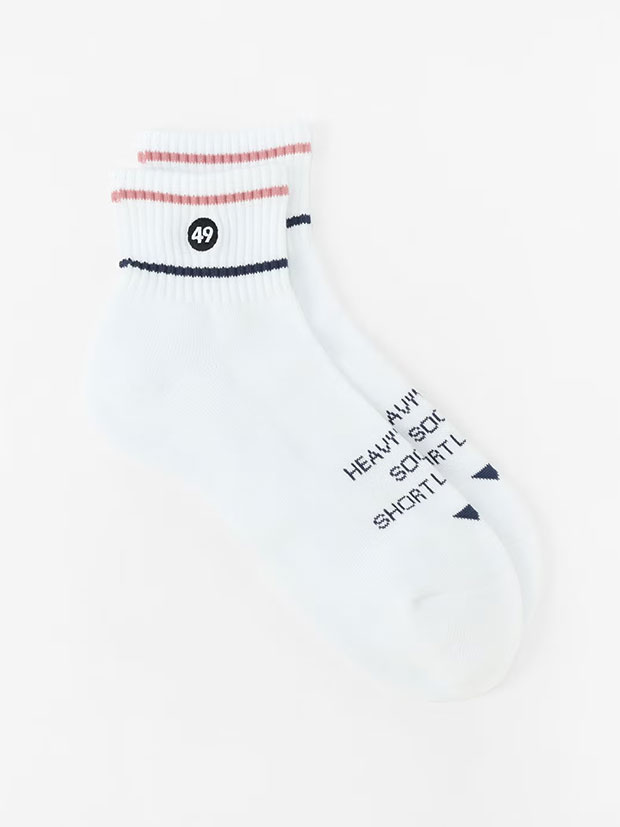 TFW49 SHORT SOX / WHITE x PINK