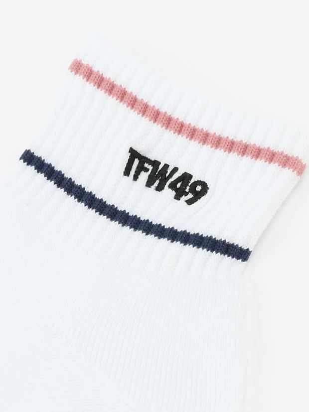 TFW49 SHORT SOX / WHITE x PINK