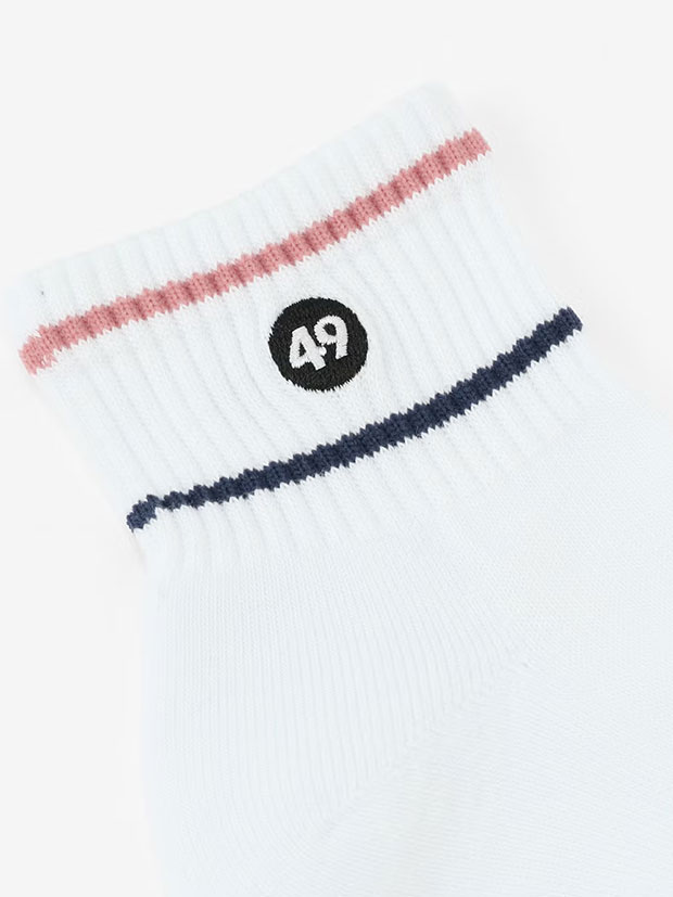 TFW49 SHORT SOX / WHITE x PINK