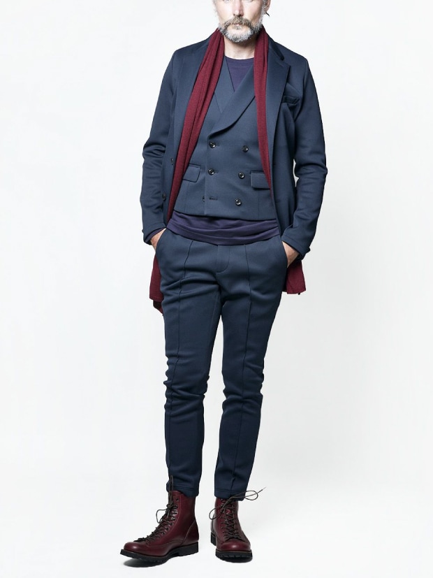 【極美品】ジュンハシモト　スラックス　CENTER CREASE XVI　3　L 極美品】ジュンハシモト スラックス CENTER CREASE XVI 3 L