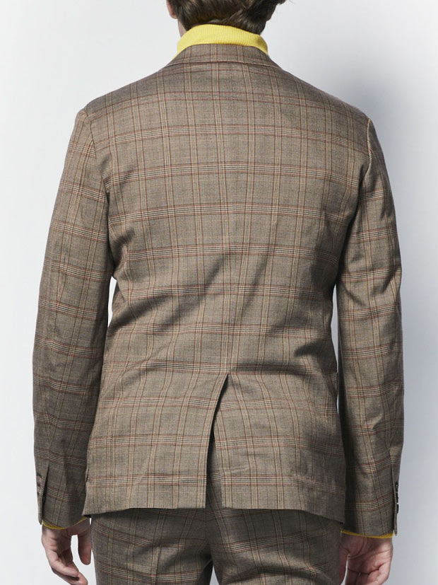 junhashimoto CHECK PATCH JACKET / BROWN