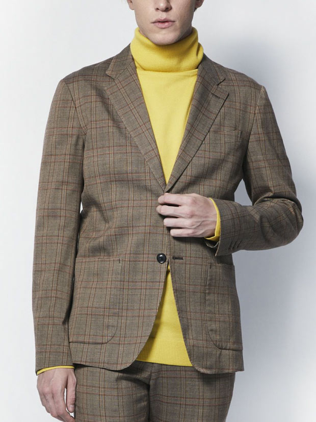junhashimoto CHECK PATCH JACKET / BROWN