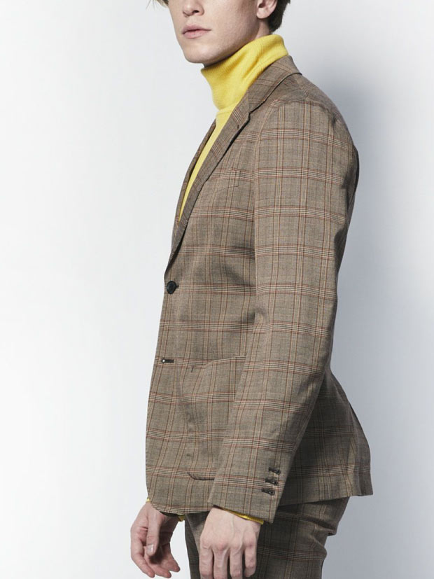junhashimoto CHECK PATCH JACKET / BROWN