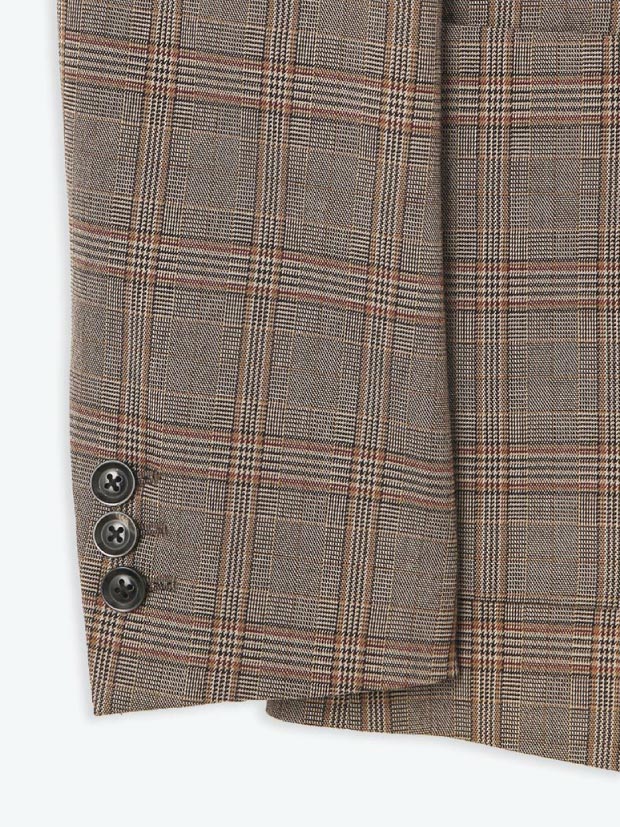 junhashimoto CHECK PATCH JACKET / BROWN