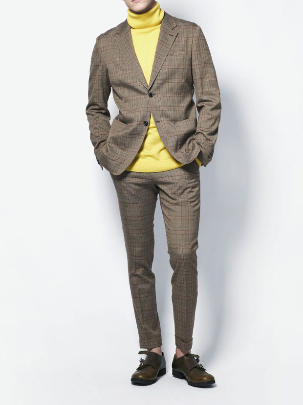 junhashimoto CHECK PATCH JACKET / BROWN