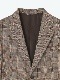 junhashimoto CHECK PATCH JACKET / BROWN