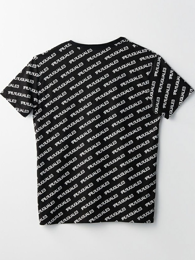 1PIU1UGUALE3 S/S BIAS LOGO CREW / BLACK