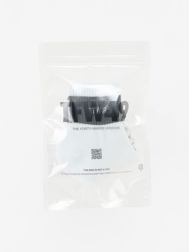 TFW49 SHORT SOX ver2 / WHITE x CHARCOAL