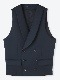 junhashimoto SHAWL LAPEL VEST / NAVY