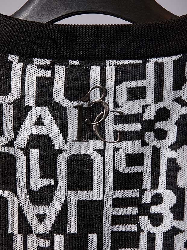 1PIU1UGUALE3 113GOLF FOR SHINGO KATAYAMA PLAIN VEST CREW NECK / BLACK