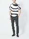 junhashimoto CU18STRIPE CREW NECK / BKxWH