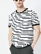 junhashimoto CU18STRIPE CREW NECK / BKxWH