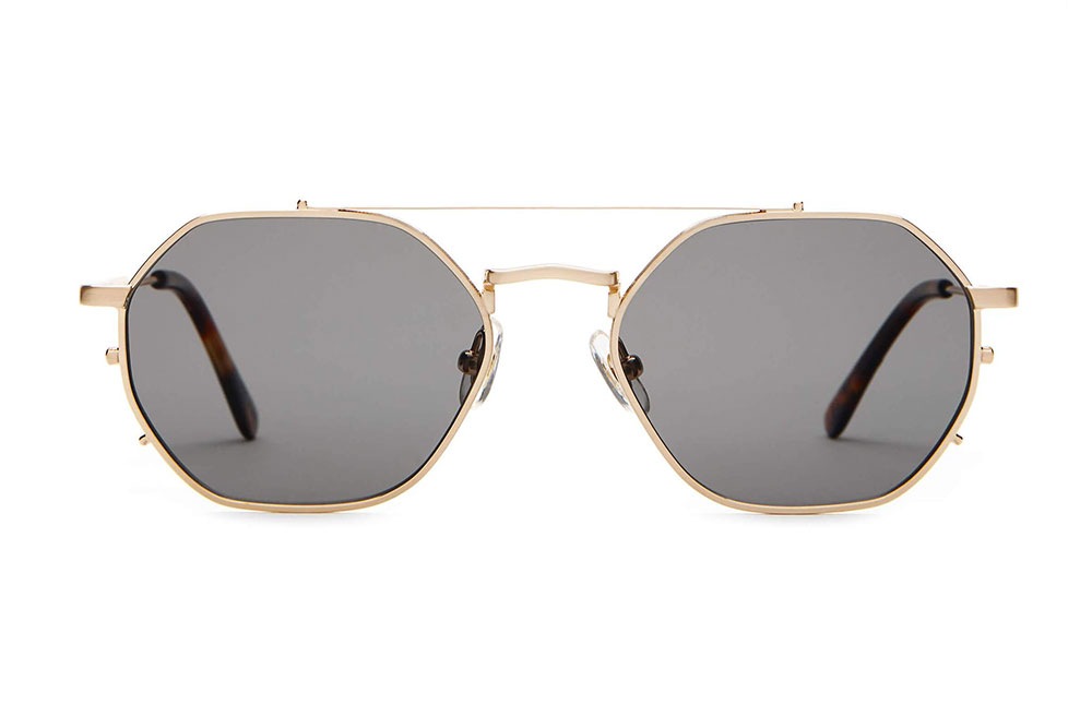 CRAP eyewear The Jazz Safari Brushed Gold & Dark Tortoise / Polarized Grey