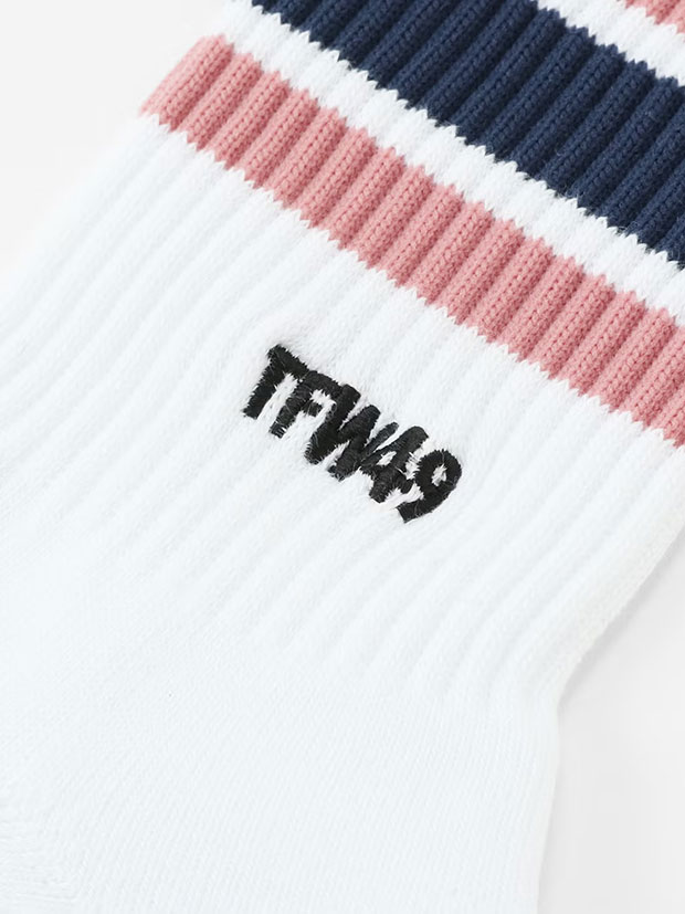 TFW49 MIDIUM LINE SOX / WHITE x PINK