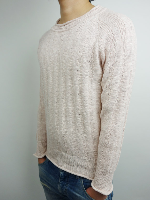 Toecutter Rib Feather Knit Crew L/S PINK