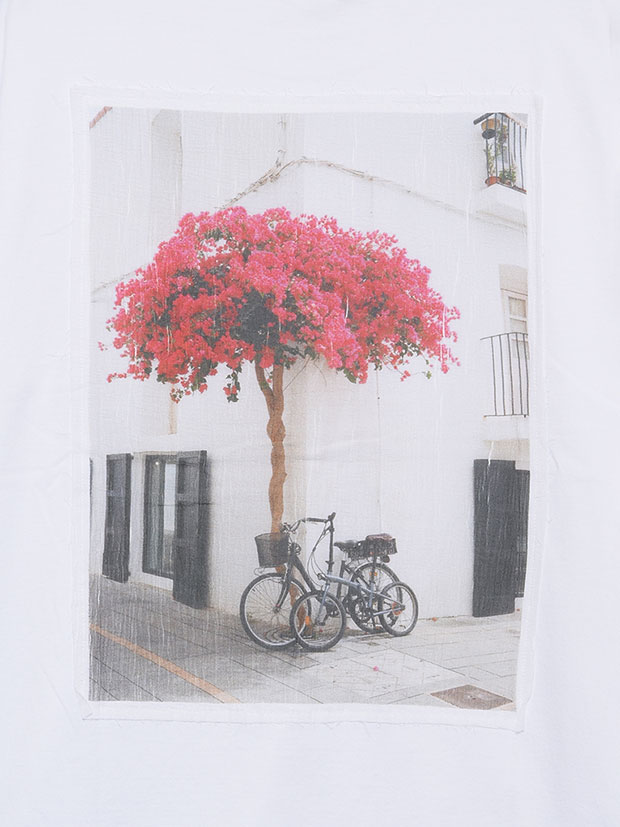 SeaGreen  40/2 SOFT JERSEY T-SHIRT / WHITE
