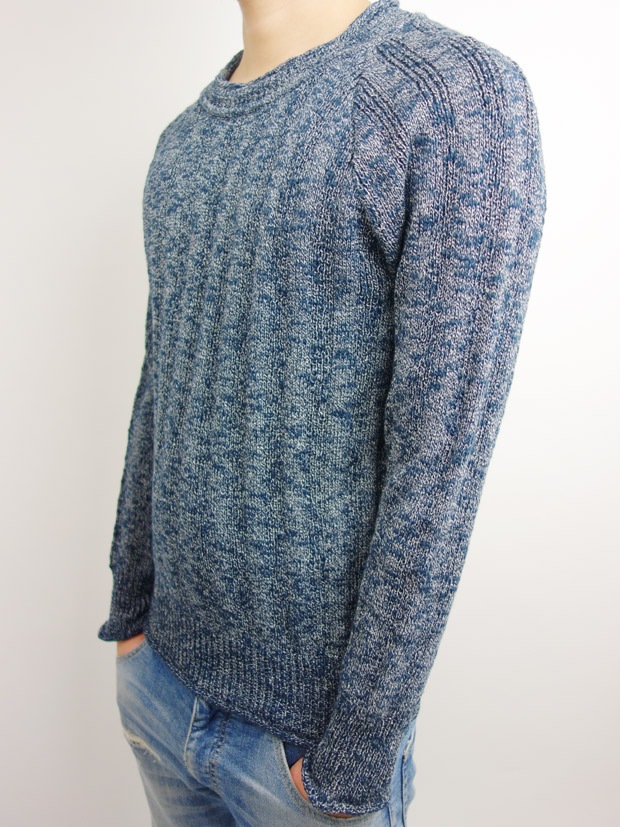 Toecutter Rib Feather Knit Crew L/S NAVY