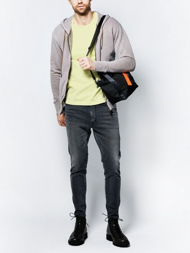 junhashimoto D02 CARROT FIT DENIM / GREY