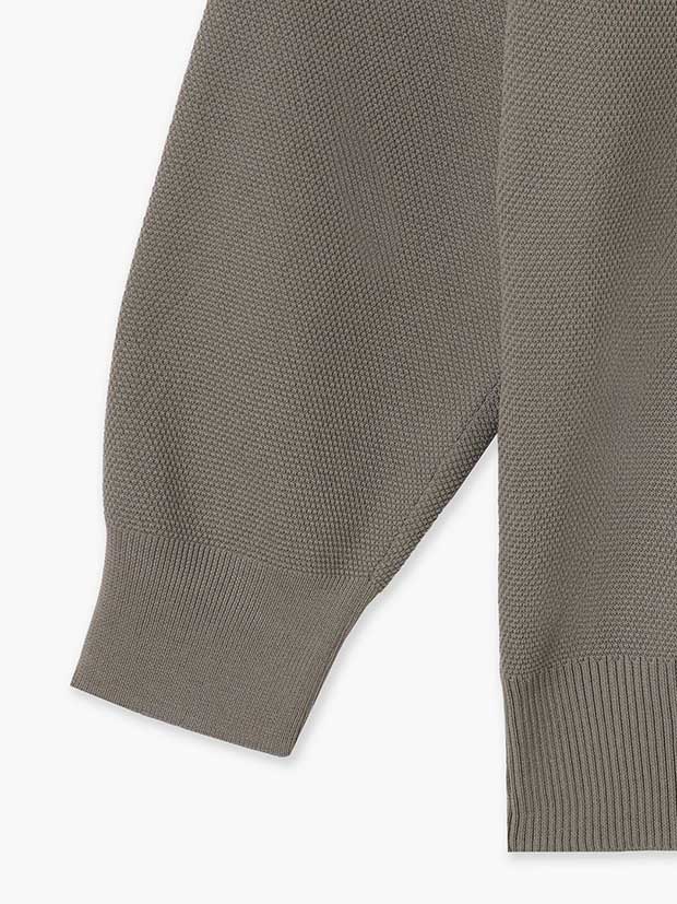 junhashimoto 14GG SEED STITCH CREWNECK / M.GREY