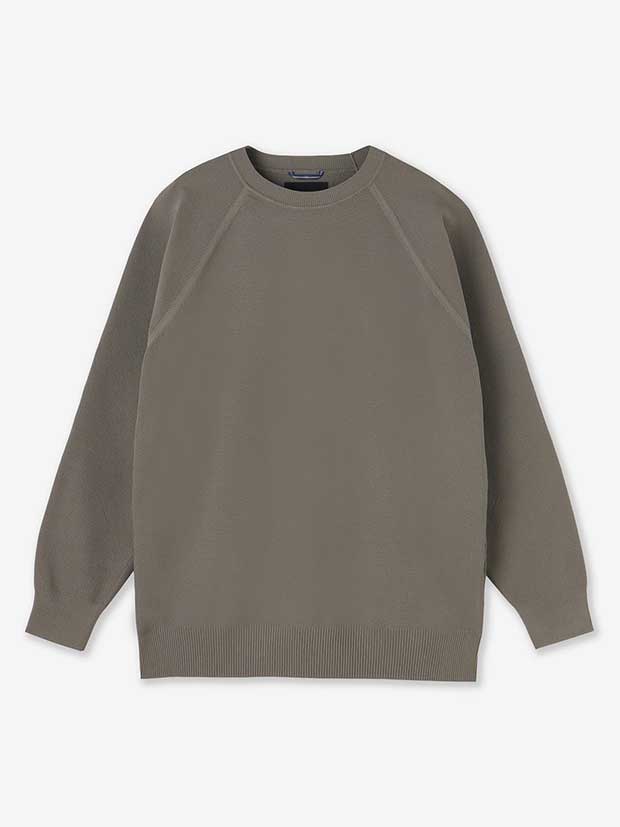 junhashimoto 14GG SEED STITCH CREWNECK / M.GREY