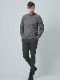 junhashimoto 14GG SEED STITCH CREWNECK / M.GREY