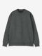 junhashimoto ZIP SLIT KNIT L/S / CHARCOAL