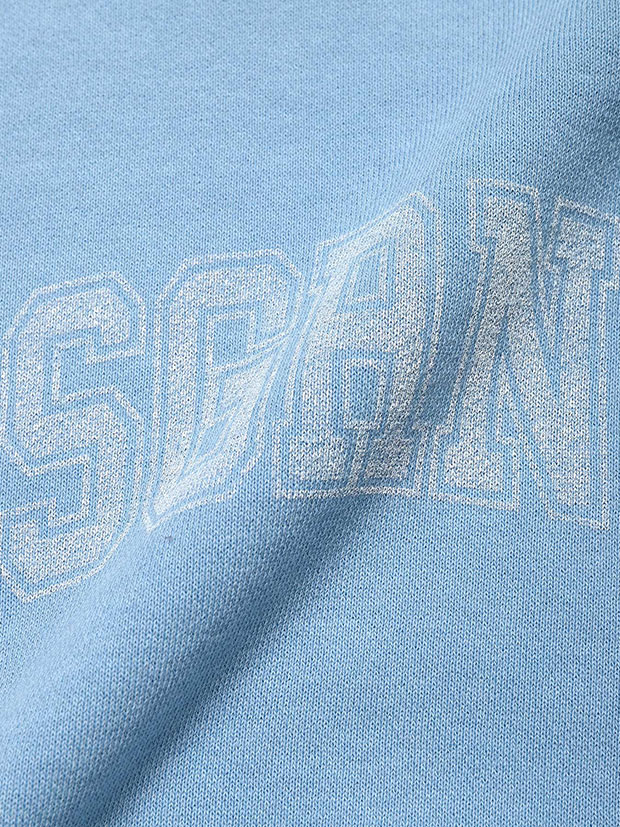 SeaGreen  GARMENT DYED COTTON FLEECE T-SHIRT / BLUE