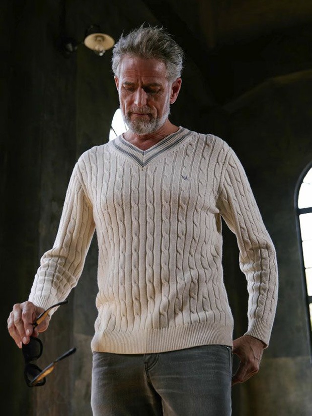 1PIU1UGUALE3 TILDEN KNIT / WHITE/L.GRAY