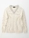 1PIU1UGUALE3 TILDEN KNIT / WHITE/L.GRAY