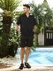 1PIU1UGUALE3  HOLIDAY SHORTS / BLACK