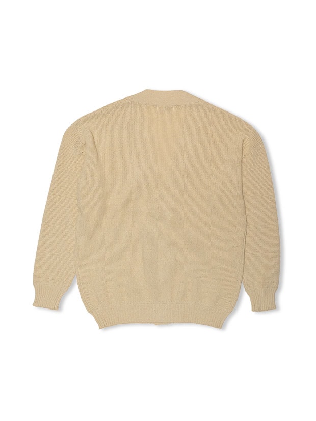 SeaGreen MOSS STITCH KNIT CARDIGAN / IVORY