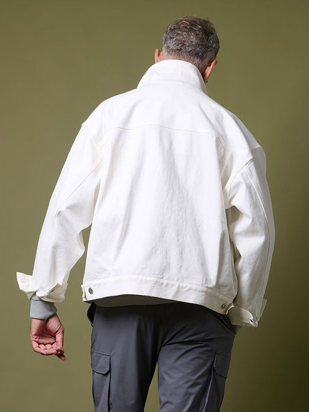 junhashimoto DROP SHOULDER DENIM / WHITE