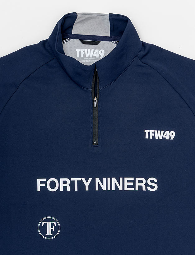 TFW49 HALF ZIP SS MOCKNECK / NAVY