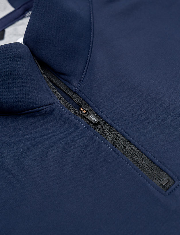 TFW49 HALF ZIP SS MOCKNECK / NAVY