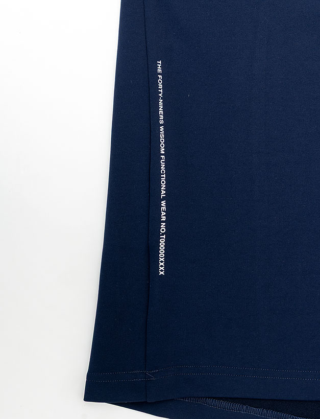 TFW49 HALF ZIP SS MOCKNECK / NAVY