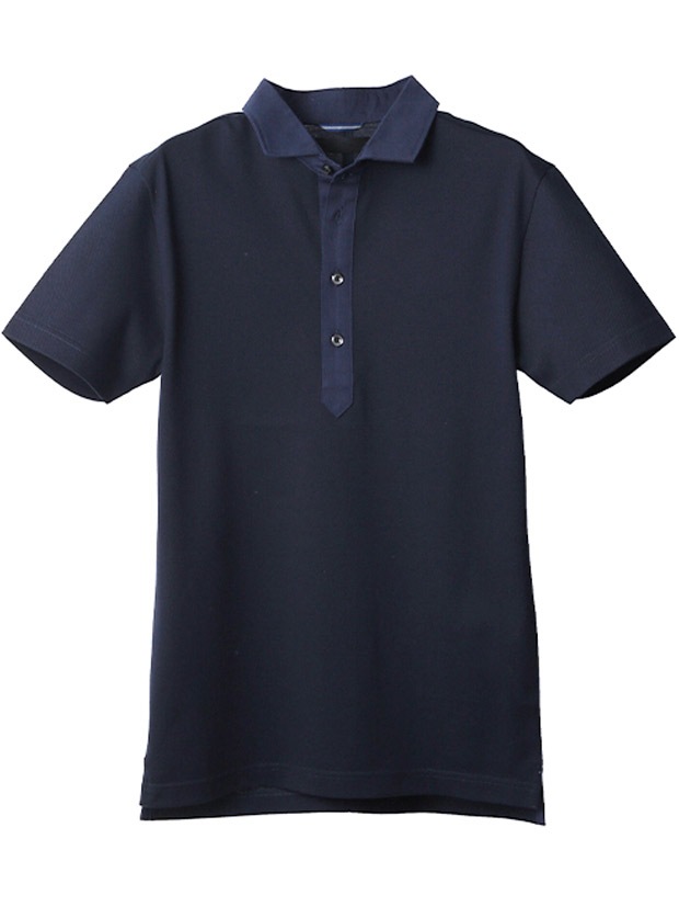 junhashimoto COMBINATION POLO NAVY