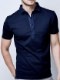 junhashimoto COMBINATION POLO NAVY