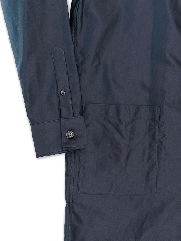 junhashimoto LONG SHOP COAT / NAVY