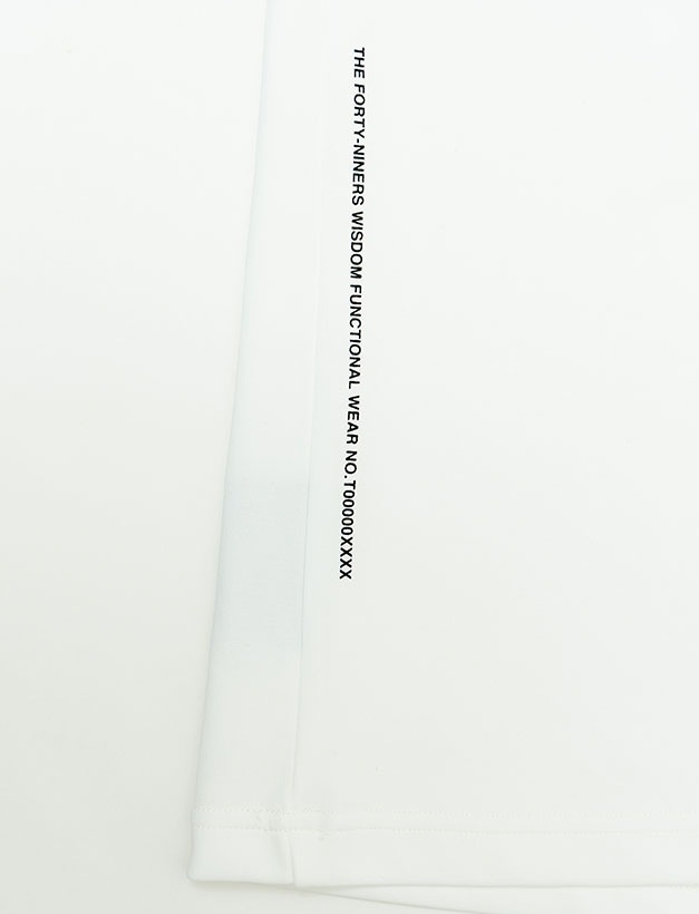 TFW49 HALF ZIP SS MOCKNECK / WHITE