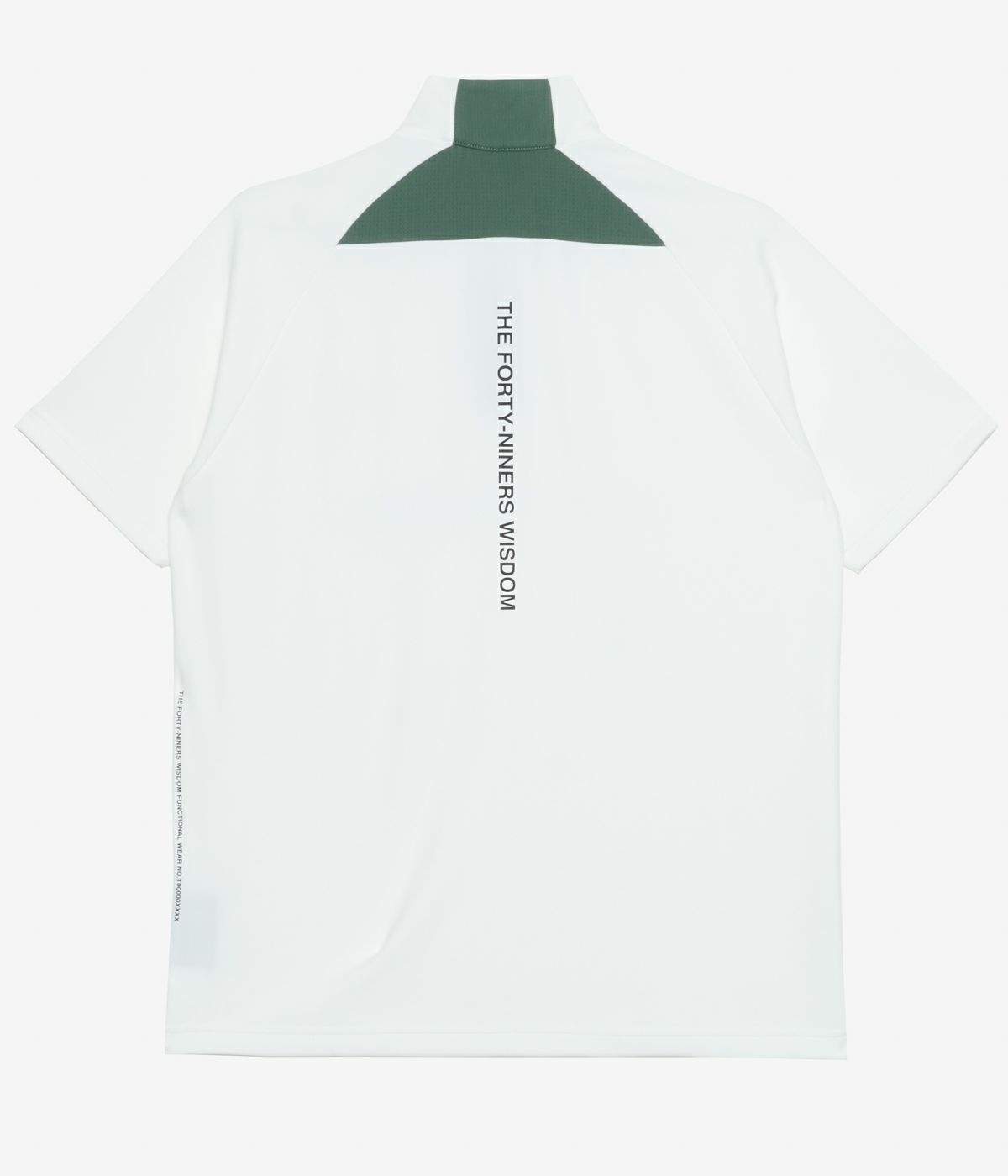 TFW49 HALF ZIP SS MOCKNECK / WHITE