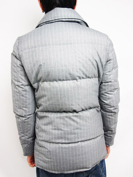 AKM WOOL STRIPE P-COAT DOWN GRAY | AKM | rumbleFISH / ランブル