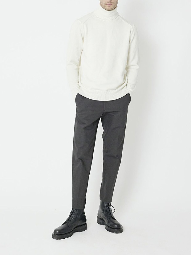 junhashimoto MONSTER STRETCH TUCK LESS PANTS / CHARCOAL