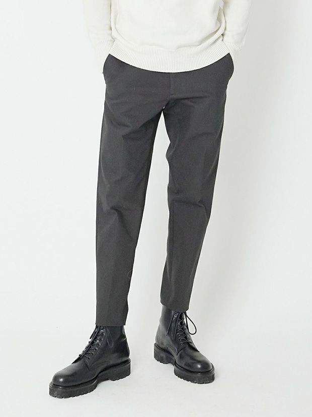 junhashimoto MONSTER STRETCH TUCK LESS PANTS / CHARCOAL