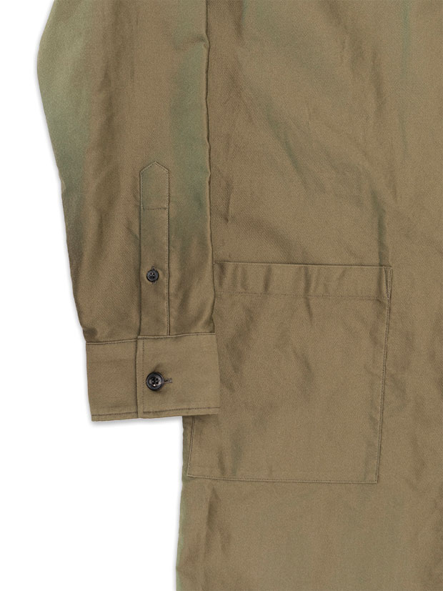 junhashimoto LONG SHOP COAT / OLIVE | junhashimoto