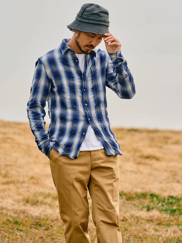 wjk twist wrinkle check / blue | ALL ITEM | rumbleFISH / ランブル