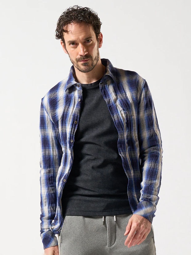 wjk twist wrinkle check / blue | ALL ITEM | rumbleFISH / ランブル