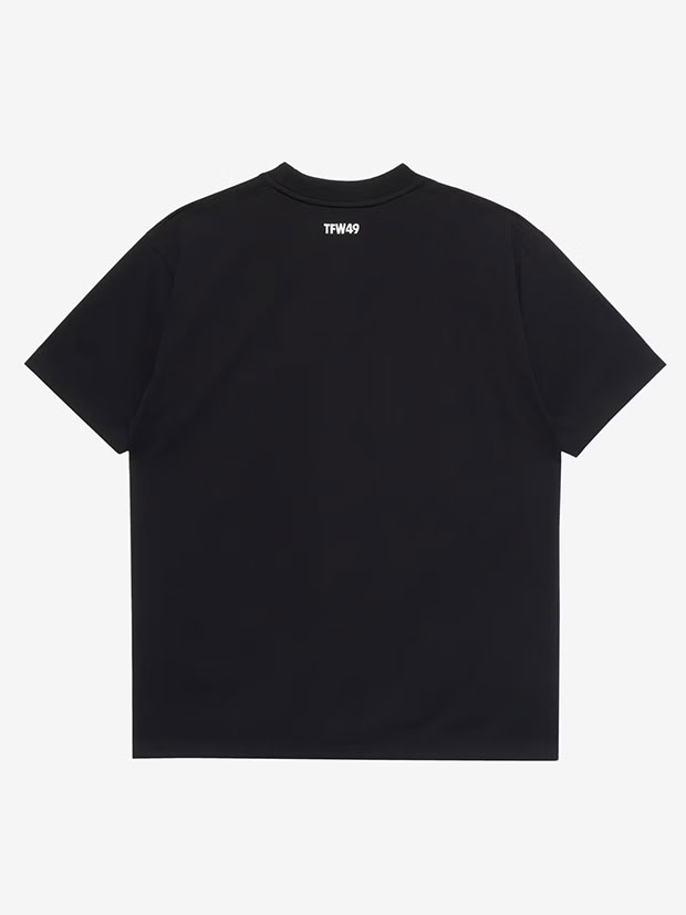TFW49 HI-NECK SHORT SLEEVE T / BLACK
