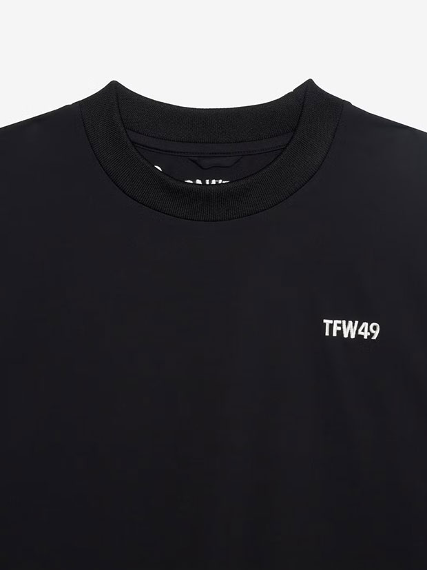 TFW49 HI-NECK SHORT SLEEVE T / BLACK