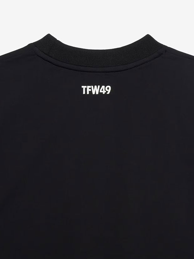 TFW49 HI-NECK SHORT SLEEVE T / BLACK